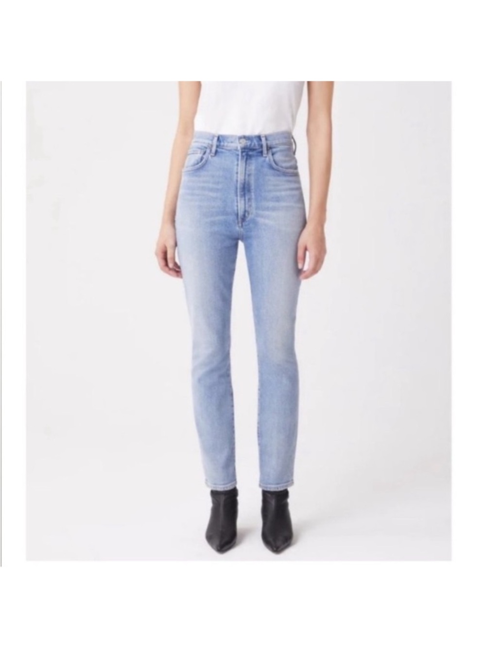 Agolde Pinch Waist Ultra High Rise Skinny Jeans Size 26 Debut Blue New